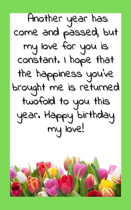 happy birthday message for my lovely wife